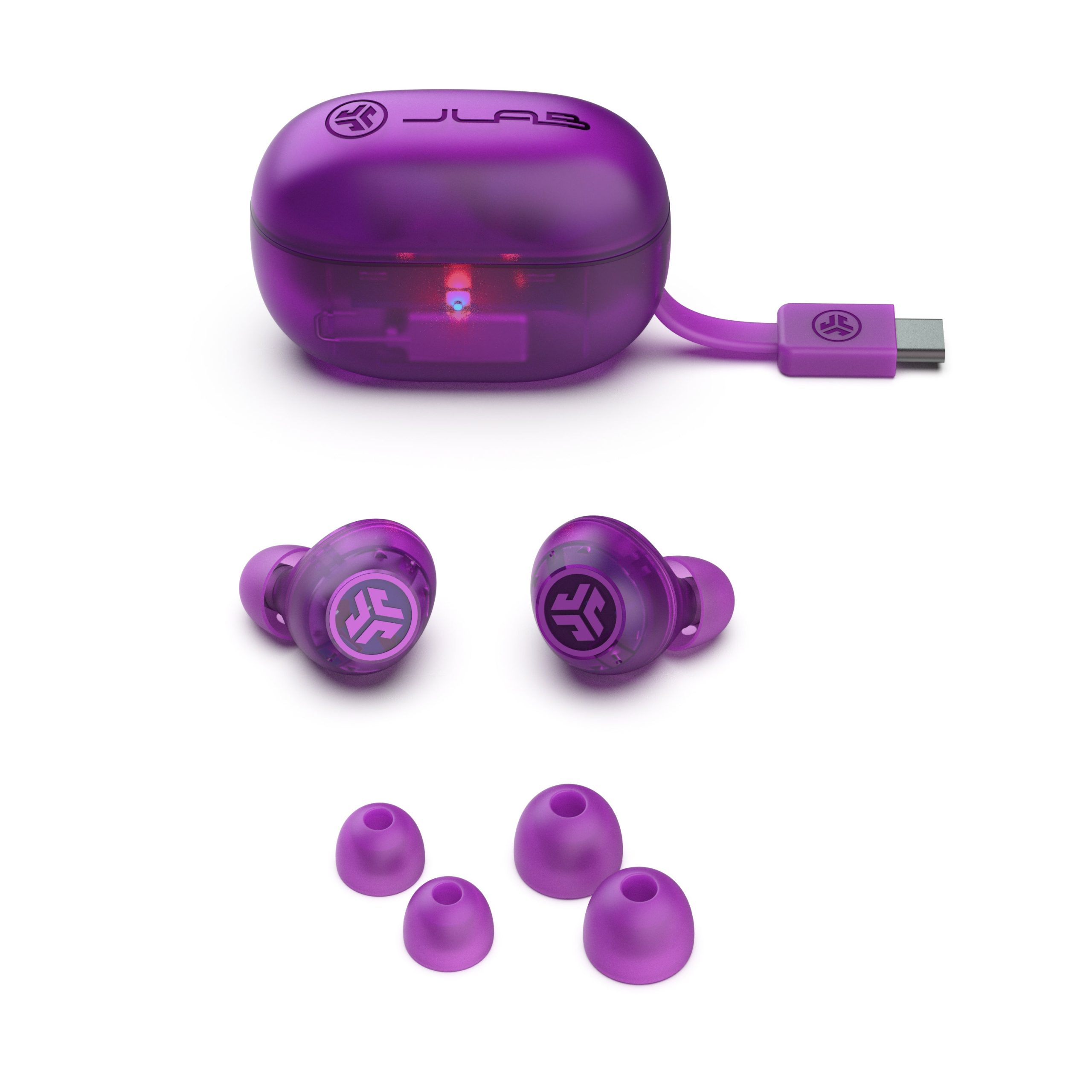 Go Pop ANC True Wireless Earbuds Transparent Purple - Image 6