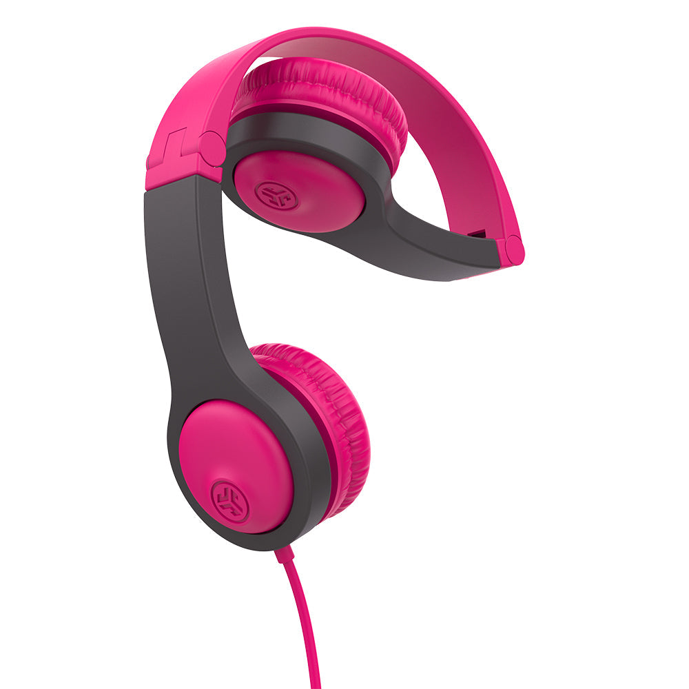 JBuddies Folding Gen 2 Kids Headphones Pink/Gray - Image 2