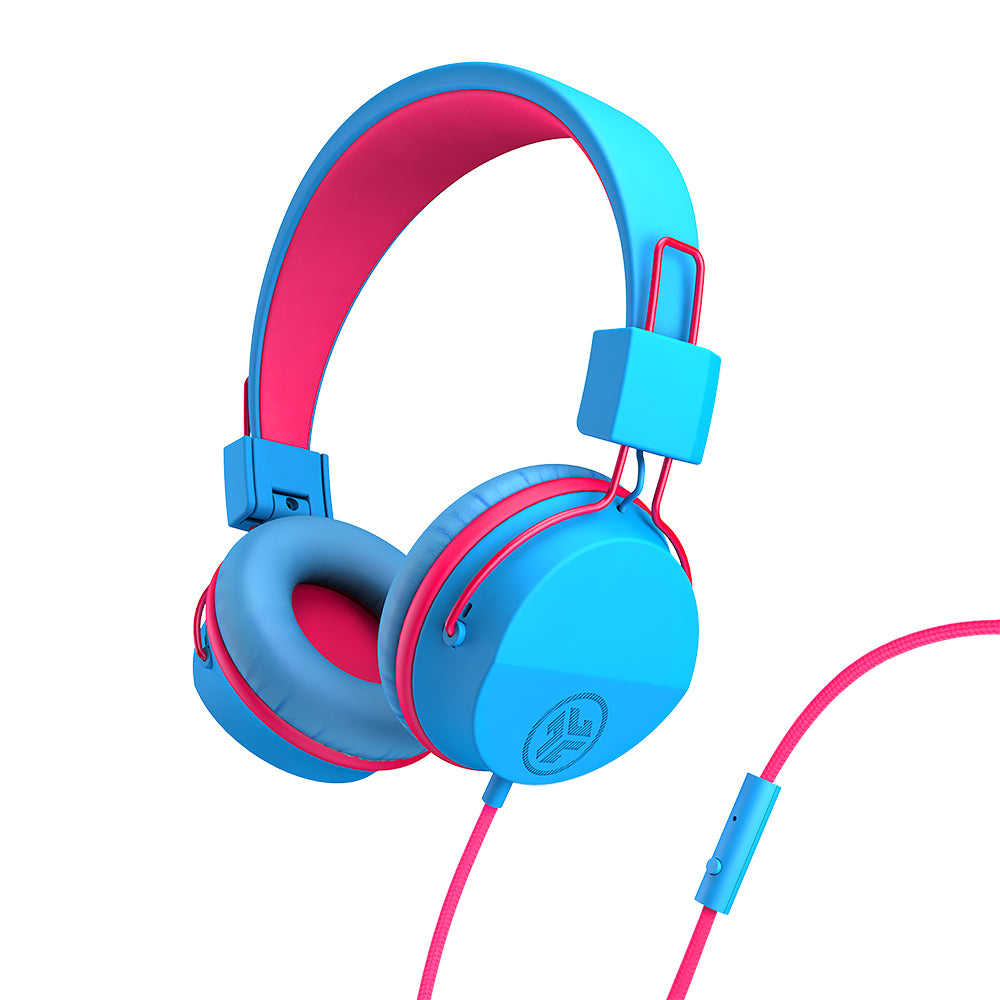 JBuddies Studio On-Ear Kids Wired Type-C Headphones Blue/Pink - Image 3