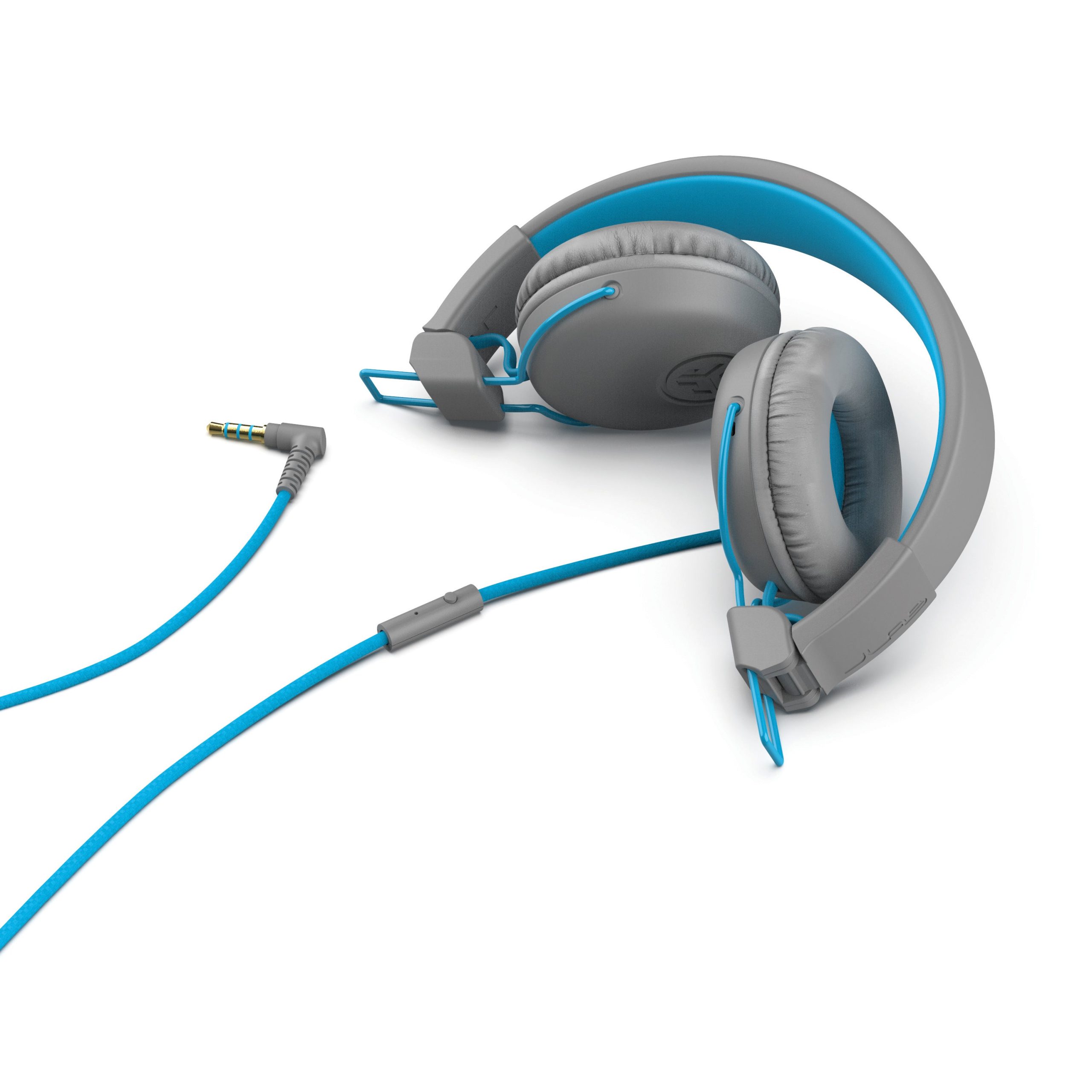 JLab Studio On-Ear Wired Headphones Graphite/Blue - Image 4