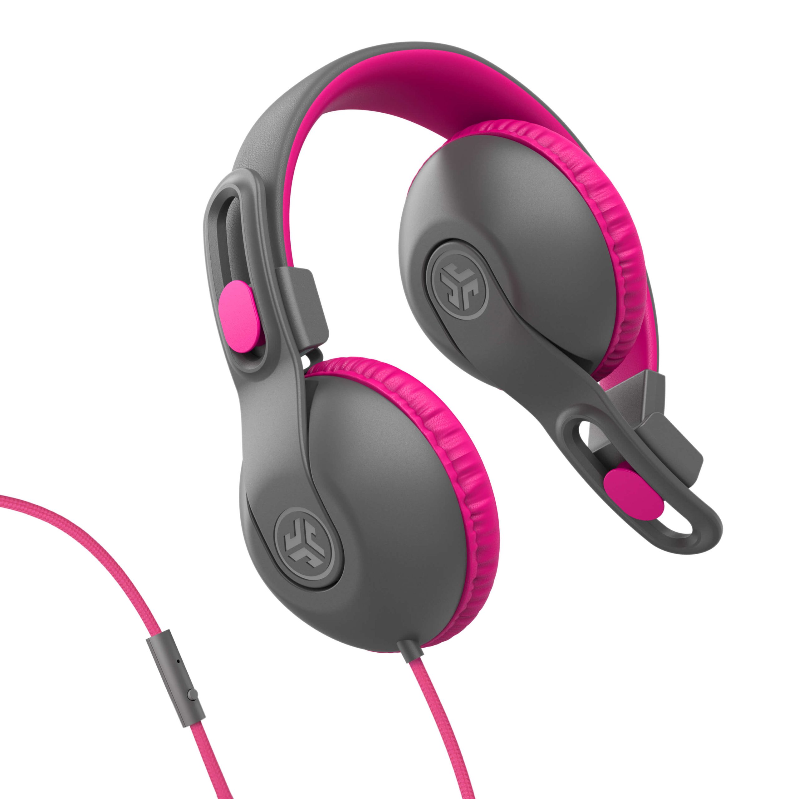 JBuddies Studio 2 On-Ear Kids Wired Headphones Pink/Gray - Image 5