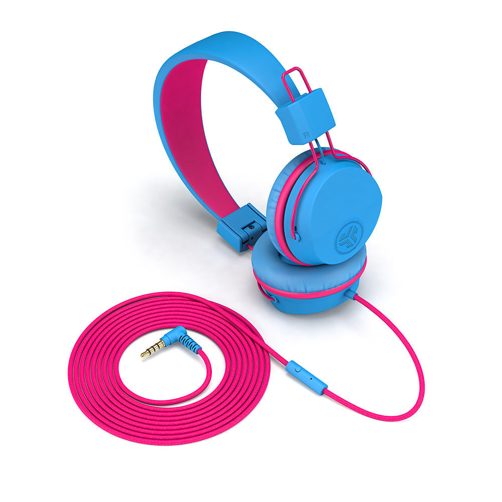 JBuddies Studio On-Ear Kids Wired Headphones Blue/Pink - Image 7