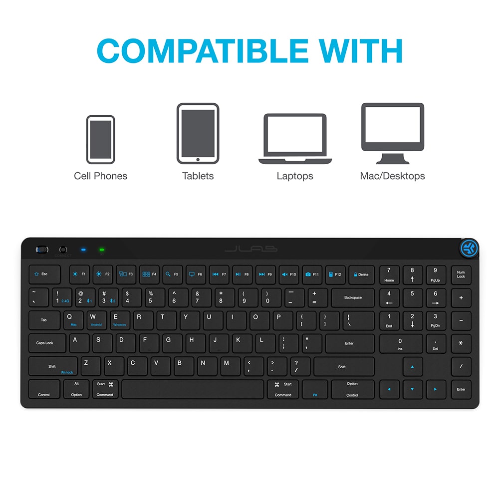 JBuds Wireless Keyboard Black - Image 2