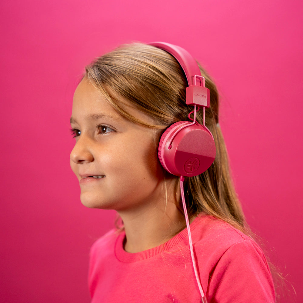JBuddies Studio On-Ear Kids Wired Headphones Dark Pink - Image 2