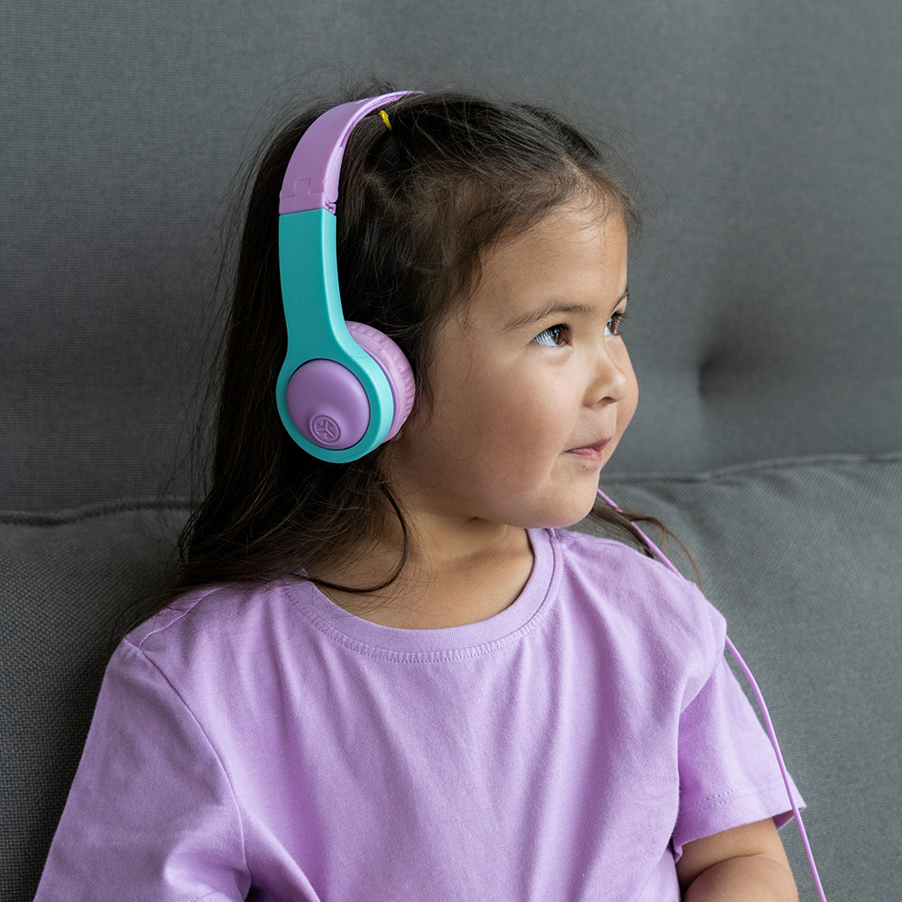 JBuddies Folding Gen 2 Kids Headphones Pink/Teal - Image 2