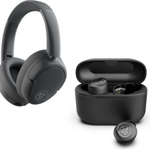 JBuds Lux ANC Headphones & Go Pop+ Black Gift Set
