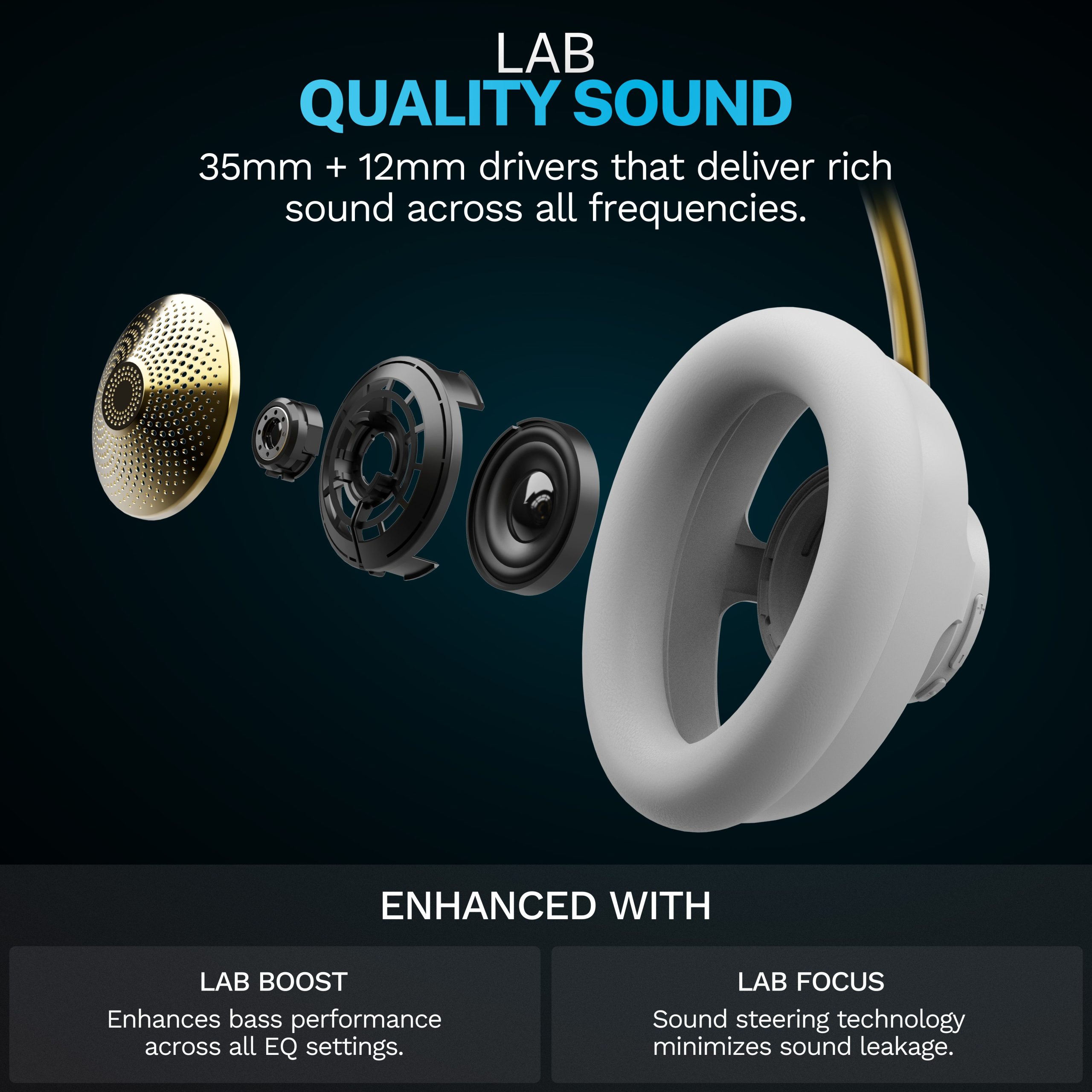 JBuds Open Headphone Open-Ear Wireless Headphones Cloud - Image 4
