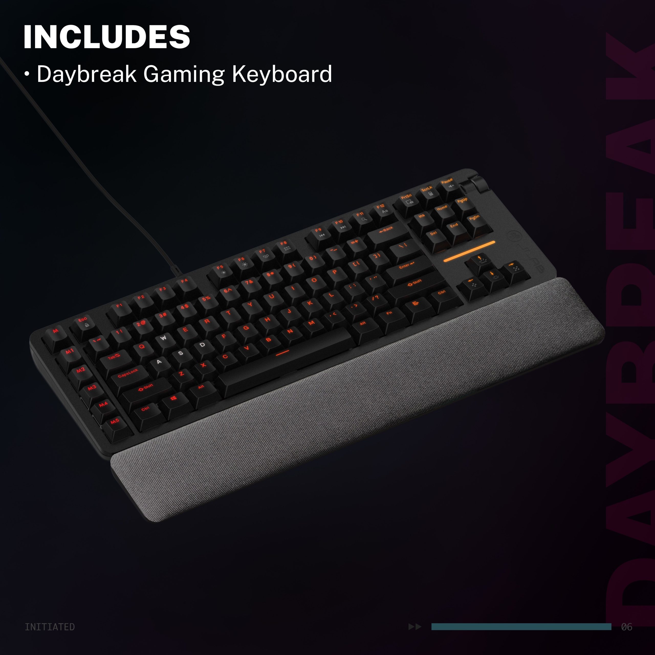Daybreak TKL Wired Magnetic Gaming Keyboard Black - Image 8