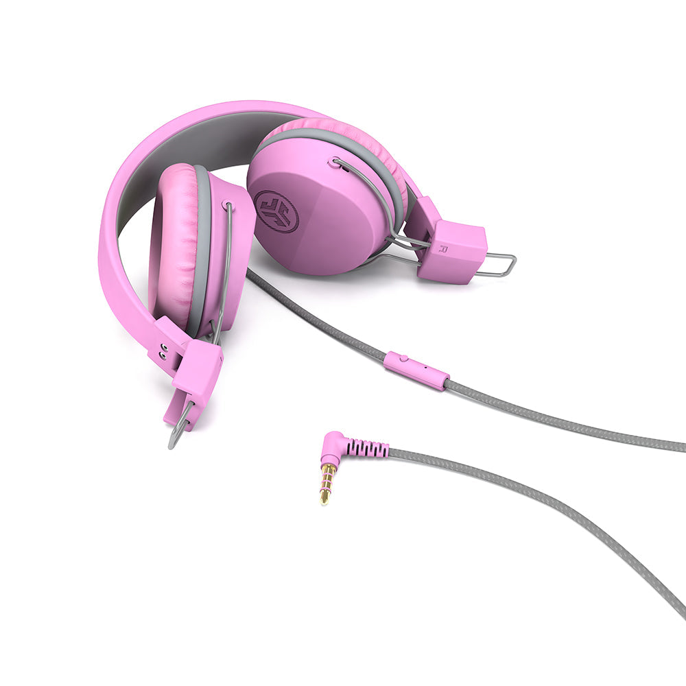 JBuddies Studio On-Ear Kids Wired Headphones Pink/Gray - Image 3
