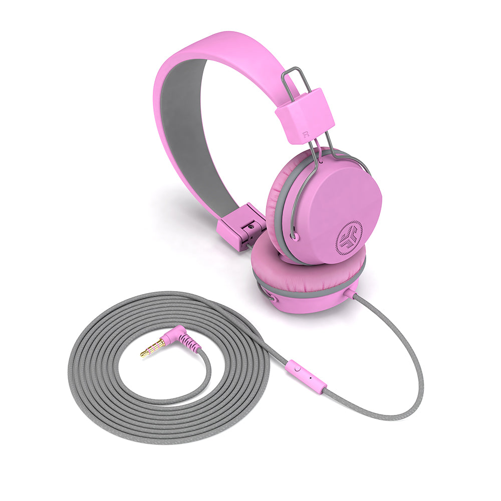 JBuddies Studio On-Ear Kids Wired Headphones Pink/Gray - Image 6