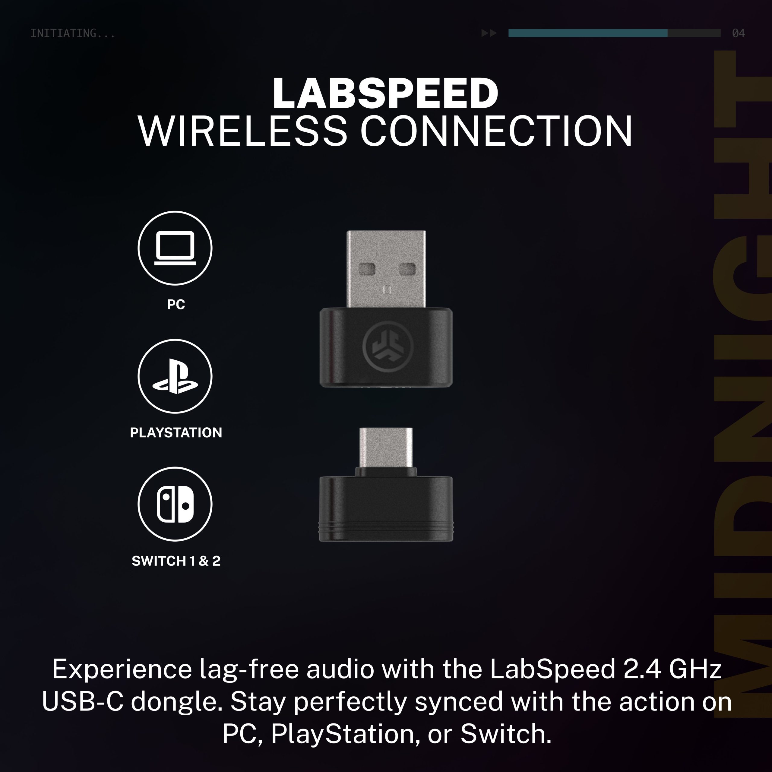 Midnight Wireless Gaming Headset Black - Image 4