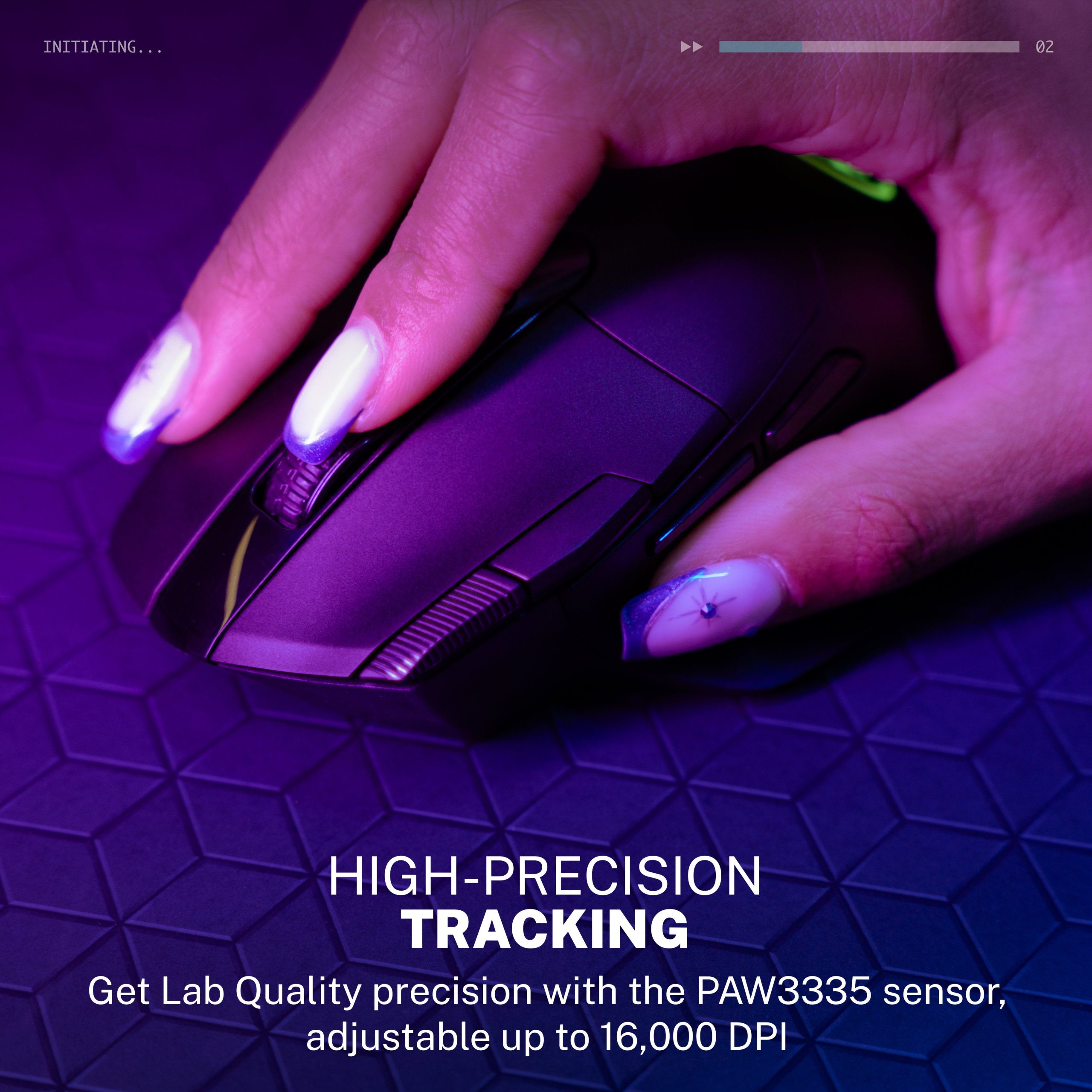 Midnight Wireless Gaming Mouse Black - Image 4